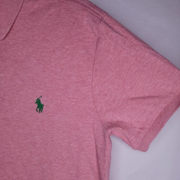 Ralph Lauren Polo Shirt Mens Small Light Red Green Pony Cotton - Picture 4 of 12
